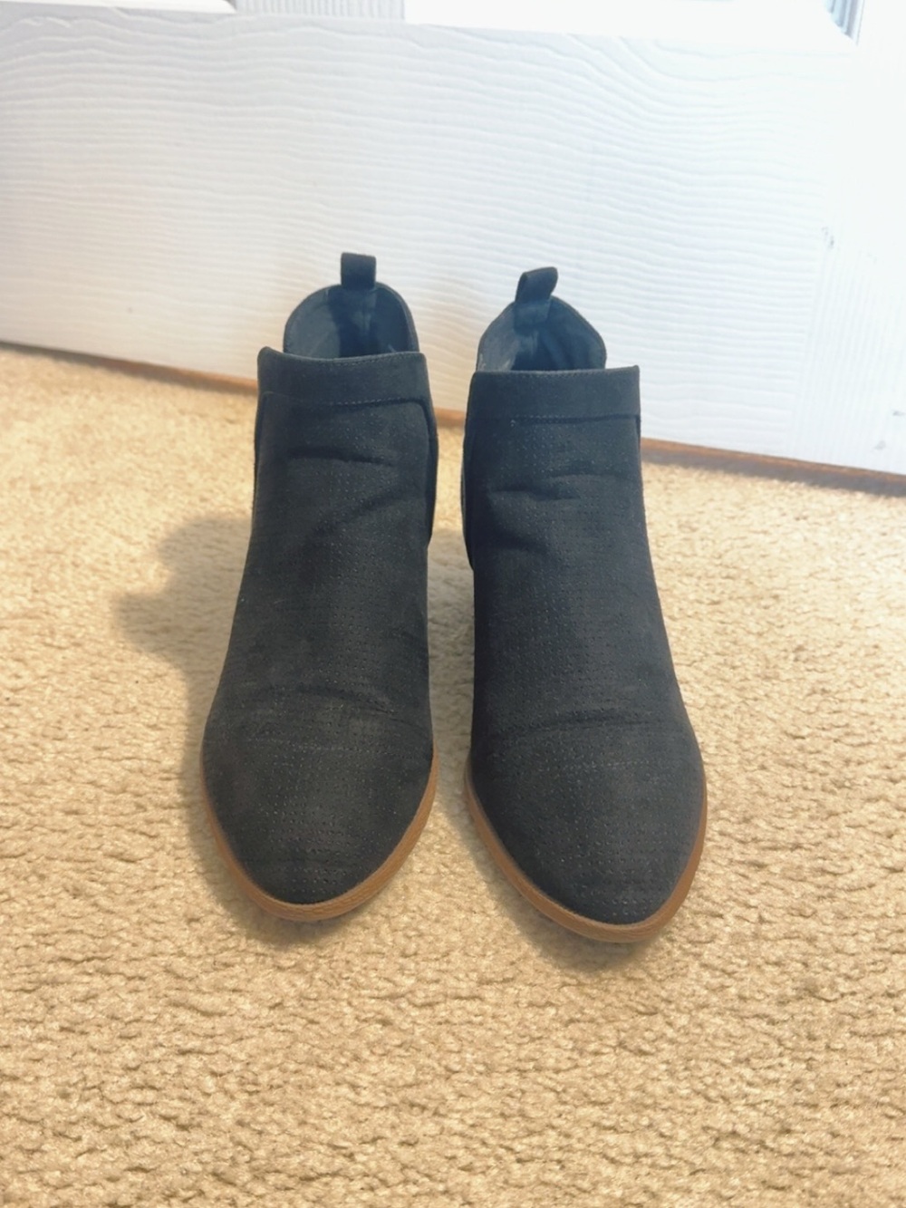 Style & Co Black Suede Ankle Booties Chelsea Western Boots Size 9.5